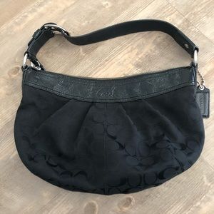 Coach Black canvas soho hobo purse 13740